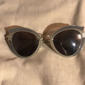 Authentic Miu Miu Cat Eye Sunglasses Grey/Purple